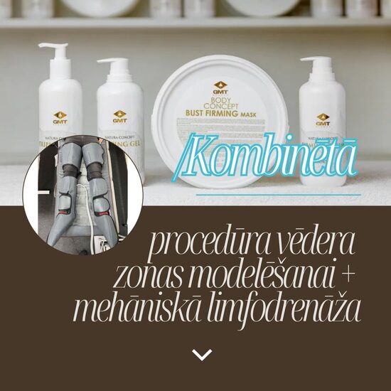 Mehāniskā limfodrenāža + vēdera modelēšanas kombinētā procedūra